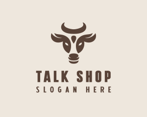 Brown Cow Bull logo design