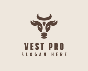 Brown Cow Bull logo design