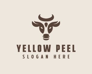 Brown Cow Bull logo design