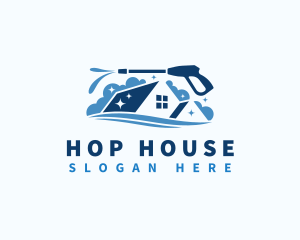 Pressure Washer House logo design