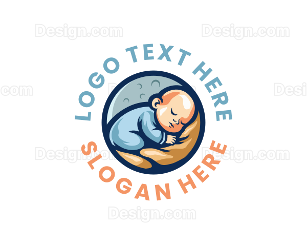 Sleeping Moon Baby Logo