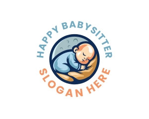 Sleeping Moon Baby logo design