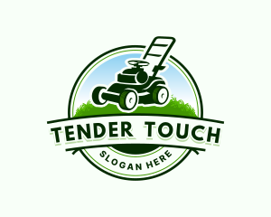 Landscaping Lawn Mower Logo