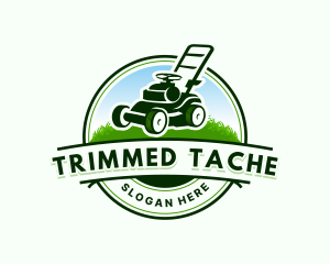 Landscaping Lawn Mower logo design