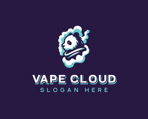 Vape Cloud Panda logo design