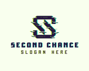 Glitch Gaming Letter S logo design