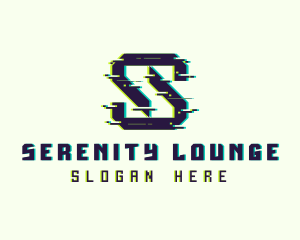 Glitch Gaming Letter S logo design