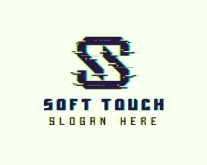 Glitch Gaming Letter S logo design