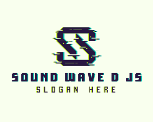 Glitch Gaming Letter S logo design