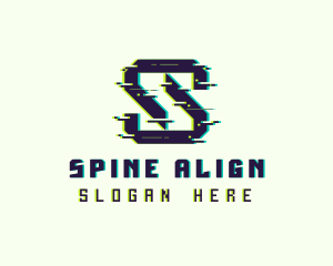 Glitch Gaming Letter S logo design