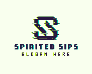 Glitch Gaming Letter S logo design