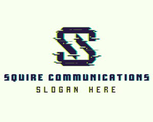 Glitch Gaming Letter S logo design