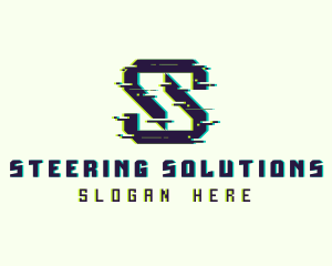 Glitch Gaming Letter S logo design