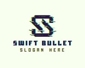 Glitch Gaming Letter S logo design