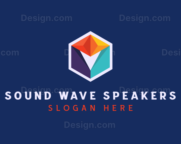 Multicolor Geometric Cube Logo