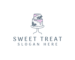 Wedding Cake Dessert logo design