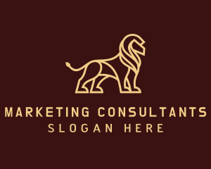 Golden Lion Marketing logo design