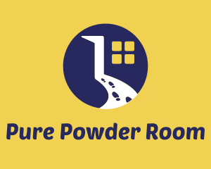 Room Door Footprints logo design