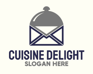 Food Cloche Mail Envelope logo design