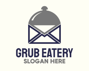 Food Cloche Mail Envelope logo design