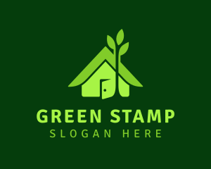 Green Environmental House logo design