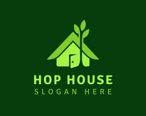 Green Environmental House logo design