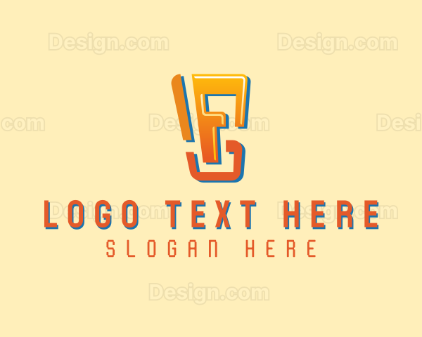 Modern Tech Business Letter F Logo