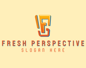Modern Tech Business Letter F logo