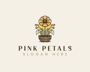 Flower Pot Gardening logo design