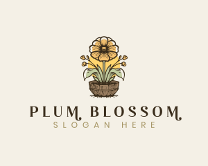 Flower Pot Gardening logo design