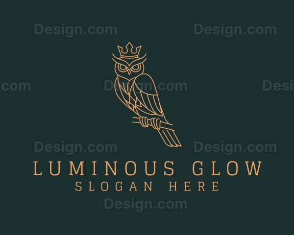 Nocturnal Crown Owl Logo