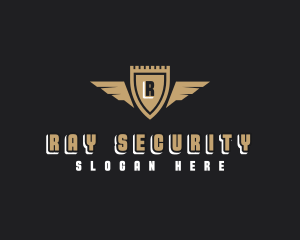 Security Shield Wings logo design