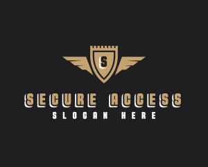 Security Shield Wings logo design