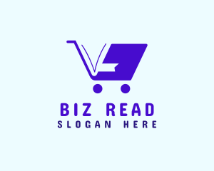 Book Shopping Cart logo design