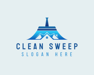 House Cleaning Broom logo design