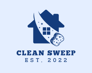 House Sponge Cleaning logo design