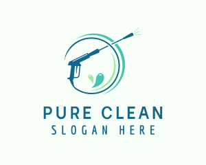 Pressure Washer Cleaning logo design