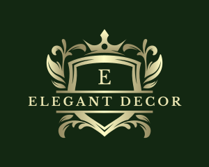 Elegant Kingdom Crown Shield logo design
