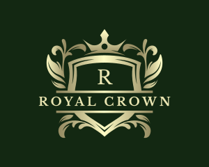 Elegant Kingdom Crown Shield logo design