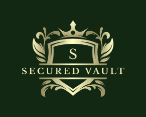 Elegant Crown Shield logo design