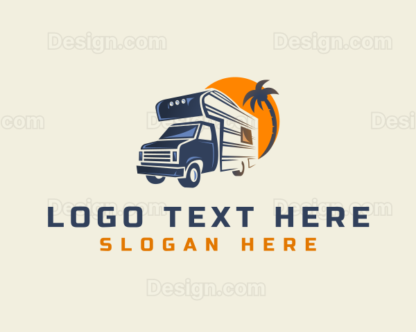 Camper Van Travel Transportation Logo