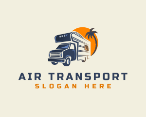 Camper Van Travel Transportation logo design