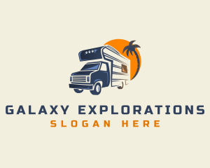 Camper Van Travel Transportation logo design