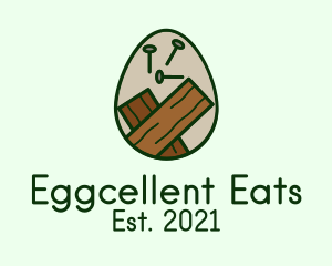 Woodworking Carpenter Egg  logo design