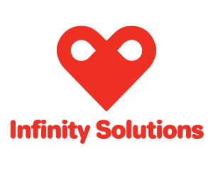 Red Infinity Heart  logo design