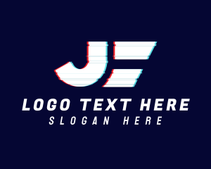 Gaming - Glitchy Letter J Tech logo design