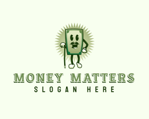 Money Cash Mustache logo design