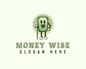 Money Cash Mustache logo design