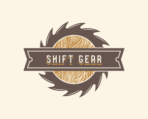 Wood Gear Saw logo design