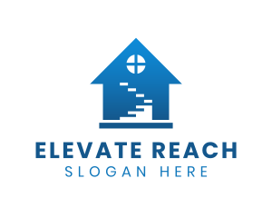 House Ladder Construction logo design